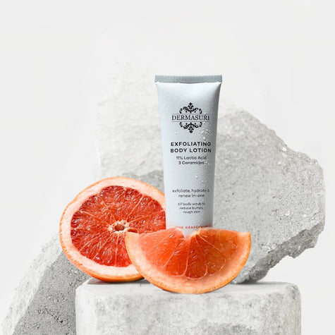 Dermasuri exfoliating lotion reduces bumps and strengthens the skin barrier.