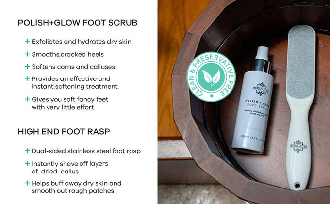 INSTANT AND EFFECTIVE: Easily repair dry feet! You don't have to use a bunch of products for your feet care. No more electric foot scrub, feet peel, feet scrub, or exfoliating foot scrub. The callus softener for feet is more effective than a simple pumice stone.